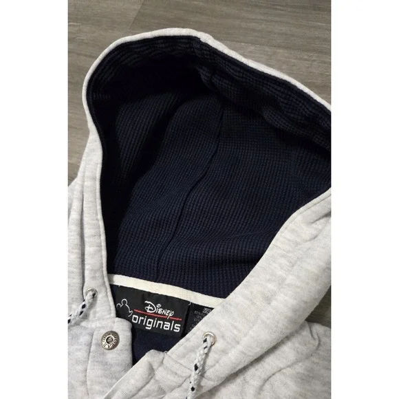 Vintage Disney Store Donald Duck Gray Quarter Button Hoodie Large/XL - Picture 6 of 13